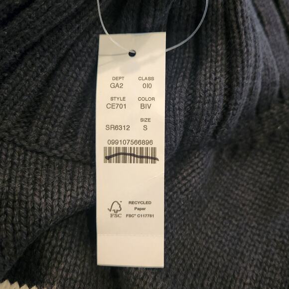 NWT J. Crew Cotton Turtleneck Sweater In Stripe Black White S - Picture 5 of 8